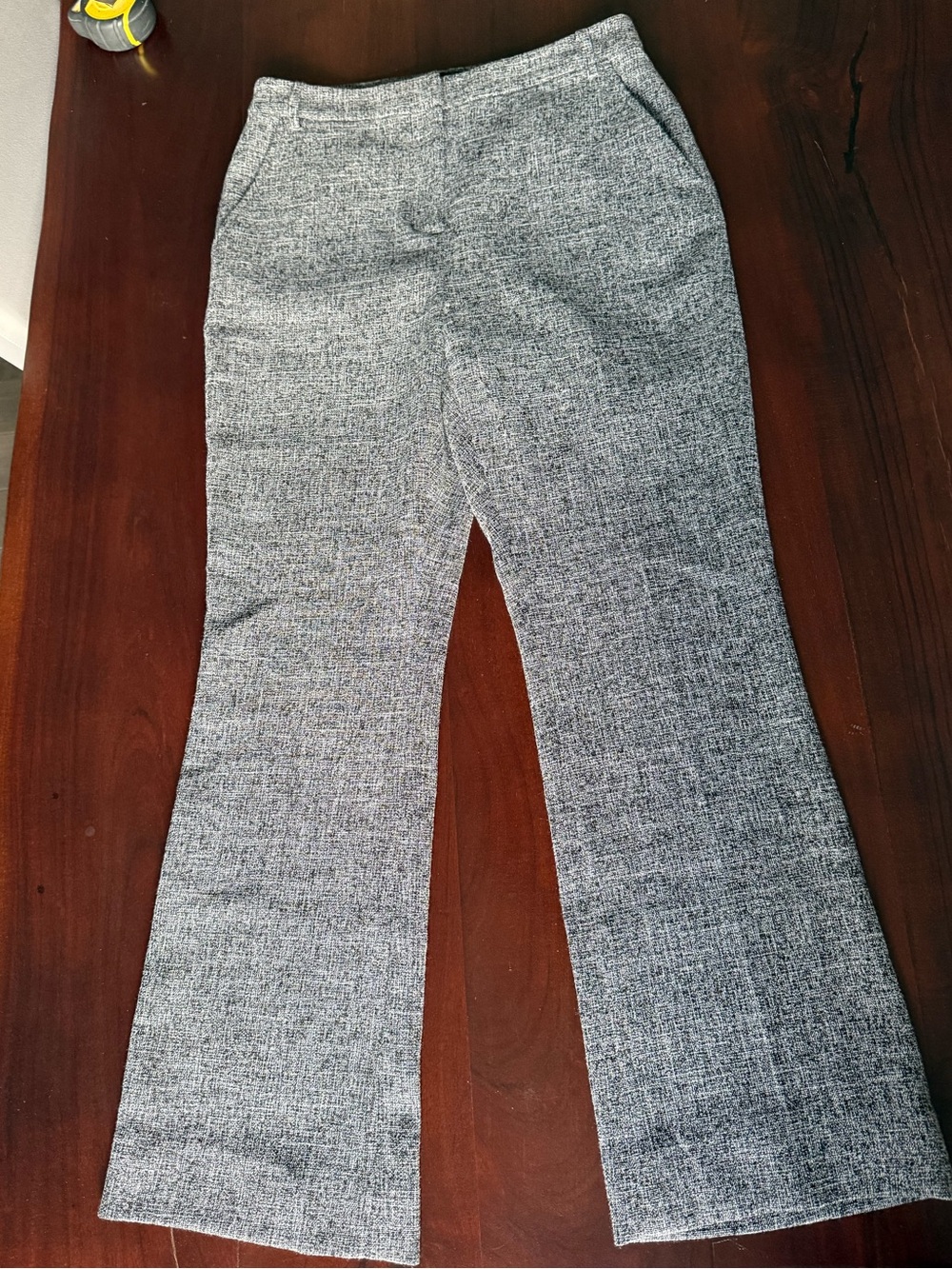 Something Navy Gray Tweed Trouser - Picture 4 of 7